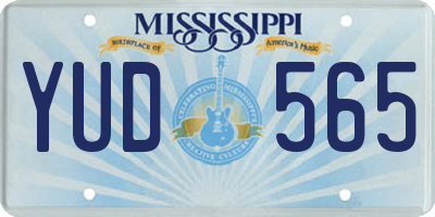 MS license plate YUD565