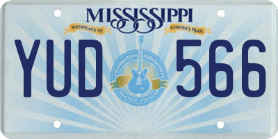 MS license plate YUD566