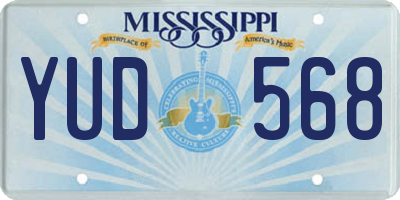MS license plate YUD568