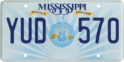 MS license plate YUD570