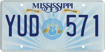 MS license plate YUD571