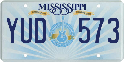 MS license plate YUD573