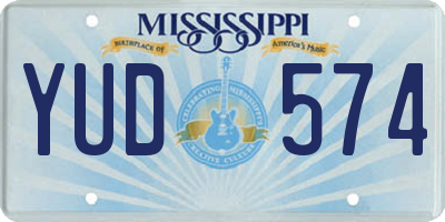 MS license plate YUD574