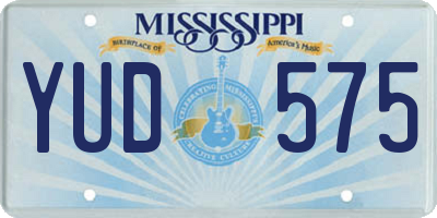 MS license plate YUD575