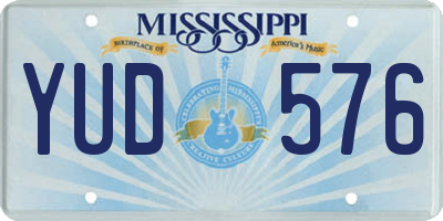 MS license plate YUD576