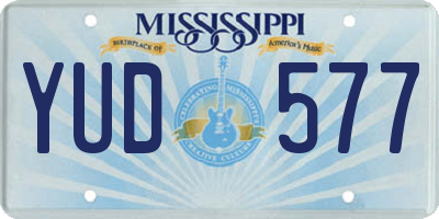 MS license plate YUD577