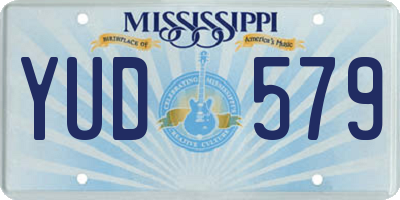 MS license plate YUD579