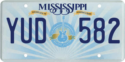 MS license plate YUD582
