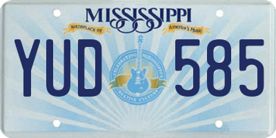 MS license plate YUD585