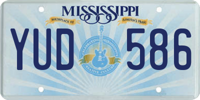 MS license plate YUD586