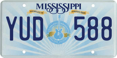 MS license plate YUD588