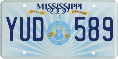 MS license plate YUD589