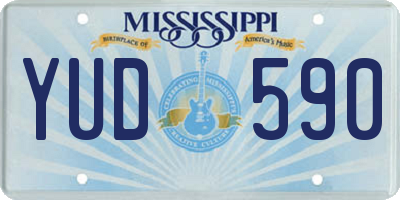 MS license plate YUD590