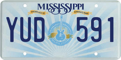 MS license plate YUD591