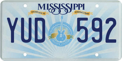 MS license plate YUD592