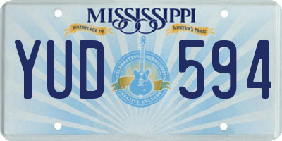MS license plate YUD594