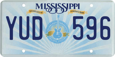 MS license plate YUD596