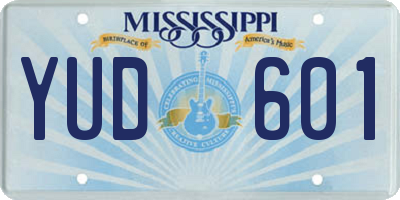 MS license plate YUD601