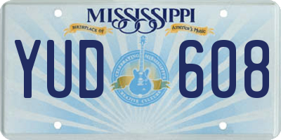 MS license plate YUD608