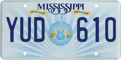 MS license plate YUD610