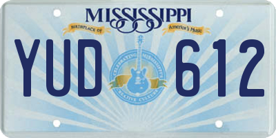 MS license plate YUD612
