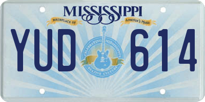 MS license plate YUD614