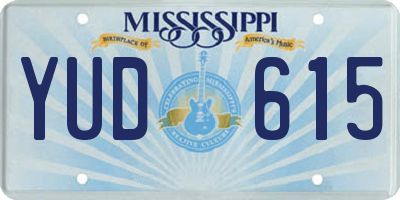 MS license plate YUD615