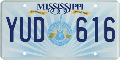 MS license plate YUD616