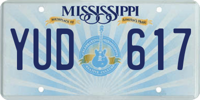 MS license plate YUD617