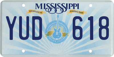 MS license plate YUD618