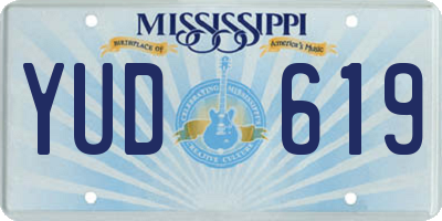 MS license plate YUD619