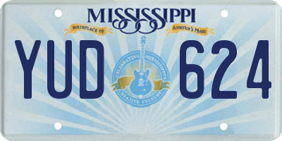 MS license plate YUD624