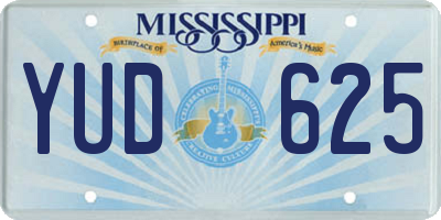 MS license plate YUD625