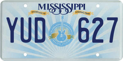 MS license plate YUD627
