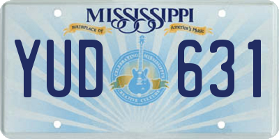 MS license plate YUD631