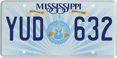 MS license plate YUD632
