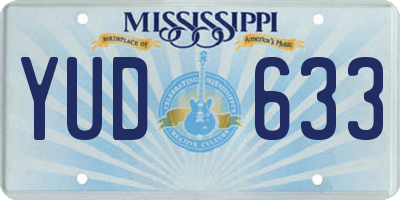 MS license plate YUD633