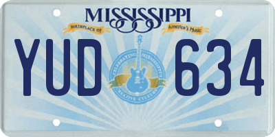 MS license plate YUD634