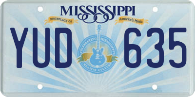 MS license plate YUD635