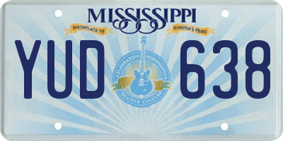 MS license plate YUD638