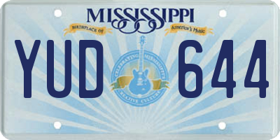 MS license plate YUD644