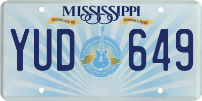 MS license plate YUD649