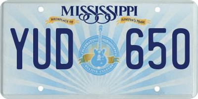 MS license plate YUD650