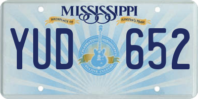 MS license plate YUD652