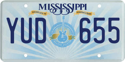 MS license plate YUD655