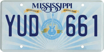 MS license plate YUD661