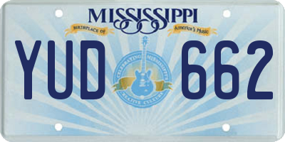 MS license plate YUD662