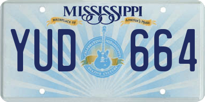 MS license plate YUD664