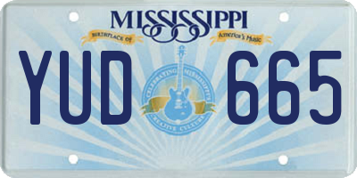 MS license plate YUD665