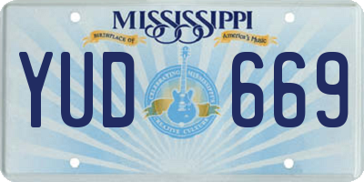 MS license plate YUD669